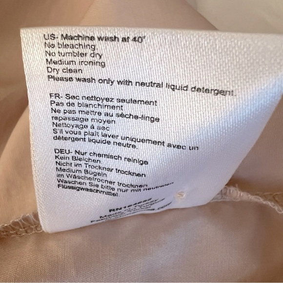 Harshman | Quiet Luxury Corp Core Perry Fold-over Neck Tunic Beige | S - Picture 15 of 16